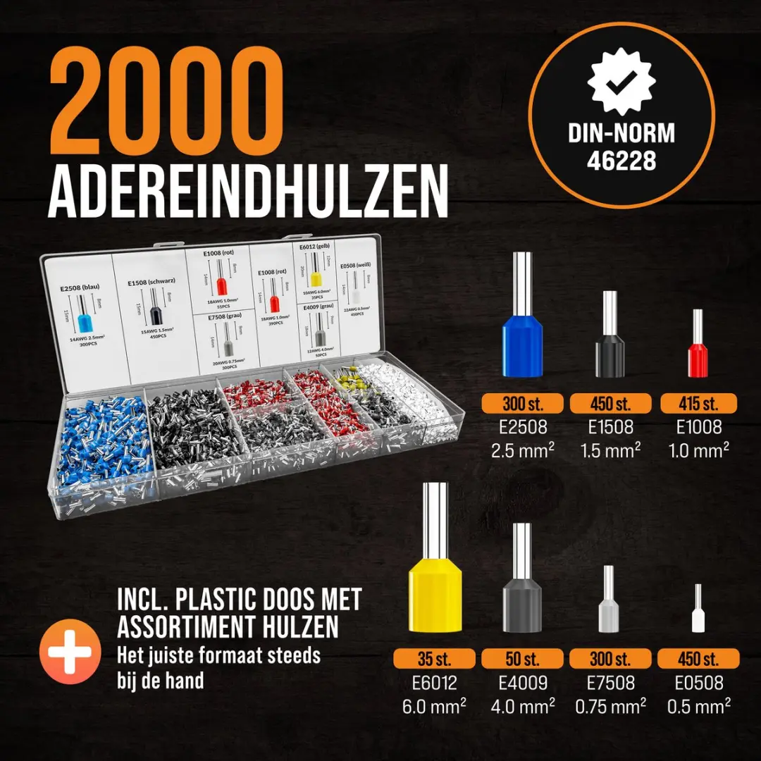 Monzana Krimptang 2000 Adereindhulzen - Zeshoekig Etui - Carbonstaal