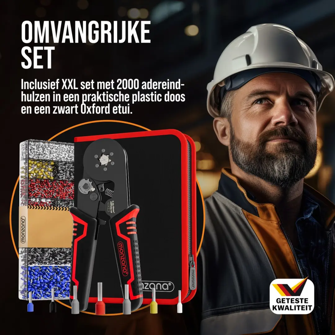 Monzana Krimptang 2000 Adereindhulzen - Zeshoekig Etui - Carbonstaal