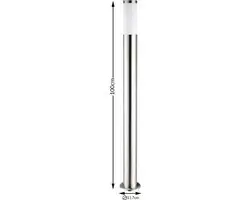 Monzana Buitenlamp RVS 100cm IP44 - 20W - Zilver