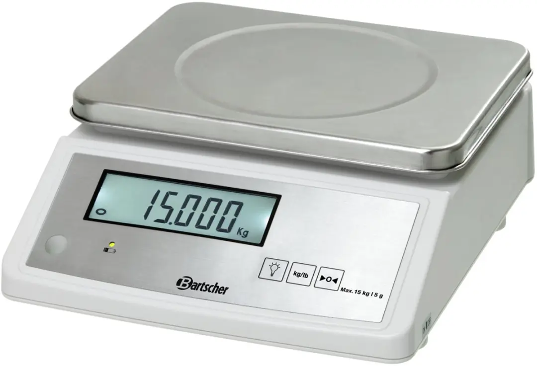 Bartscher Tafelblad Elektronische Keukenweegschaal 15 kg - Wit