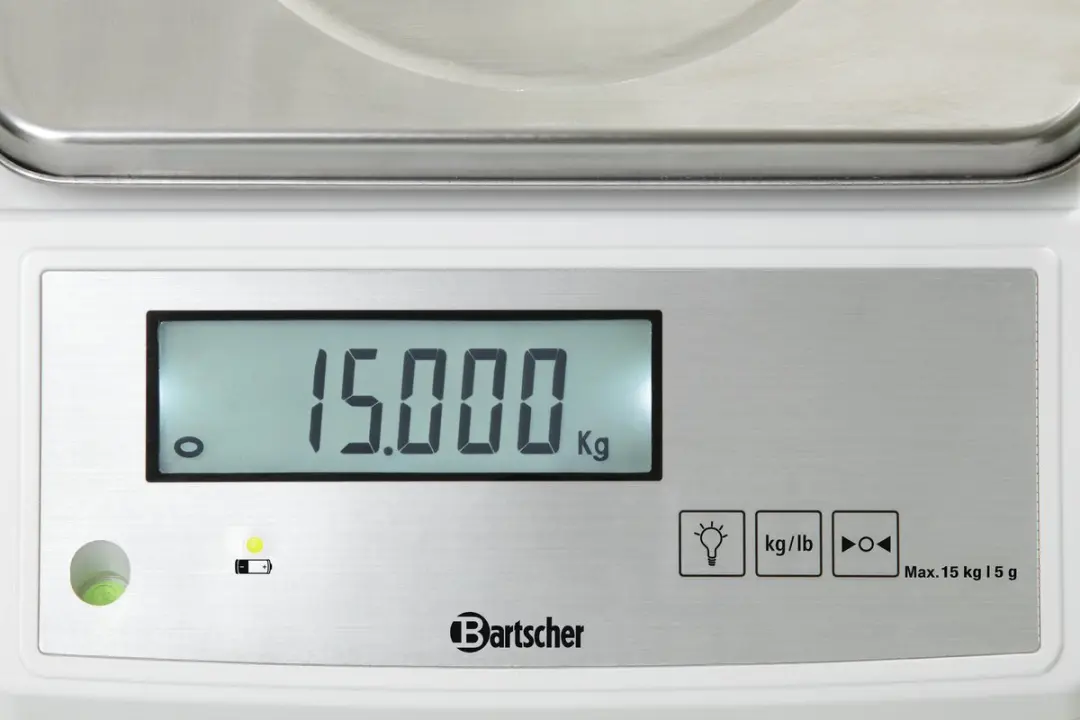 Bartscher Tafelblad Elektronische Keukenweegschaal 15 kg - Wit