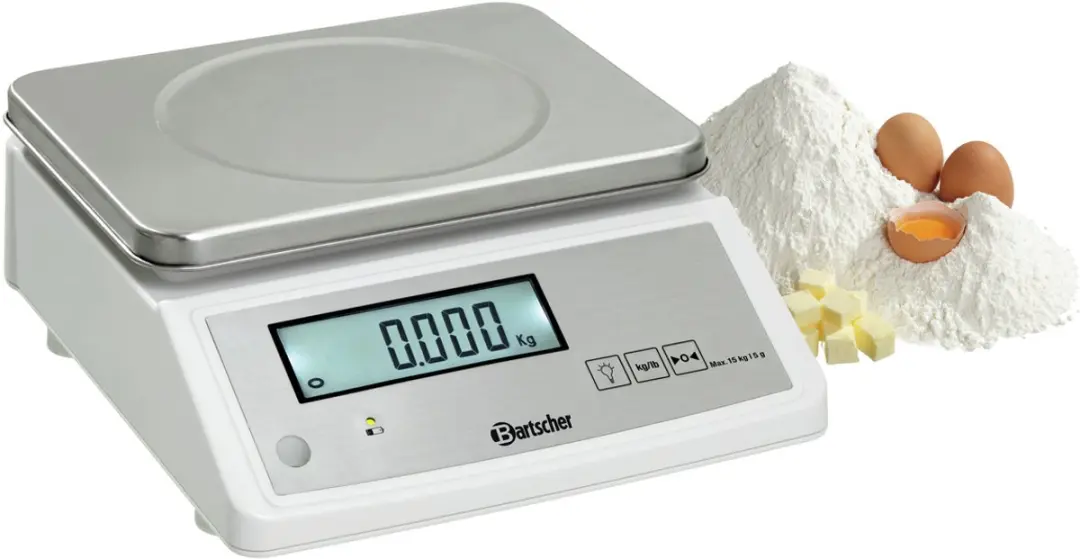 Bartscher Tafelblad Elektronische Keukenweegschaal 15 kg - Wit