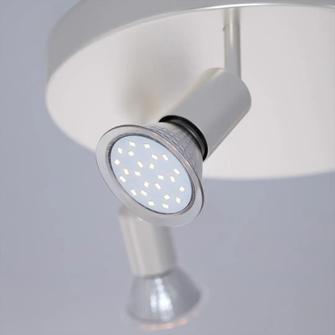 Monzana LED Plafondlamp 3 Spots 9W GU10 - 190x105mm Zilver
