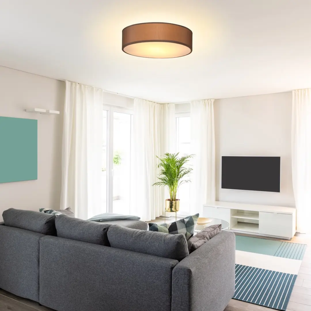 Monzana Plafondlamp 40W Rond 38cm Taupe