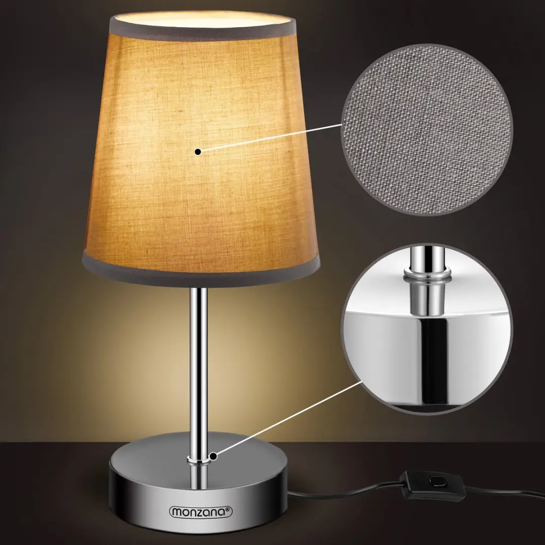 Monzana Tafellamp 2 Stuks - Taupe