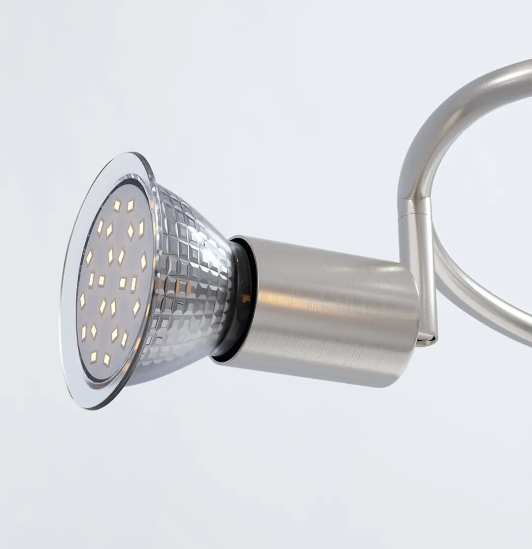 Monzana Plafondlamp Amaryllis 30cm - 3 Lichtpunten - Zilver
