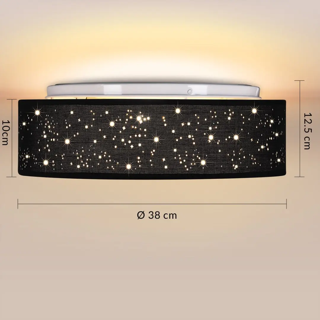 Monzana Sterrenhemel Plafondlamp 38cm - Zwart