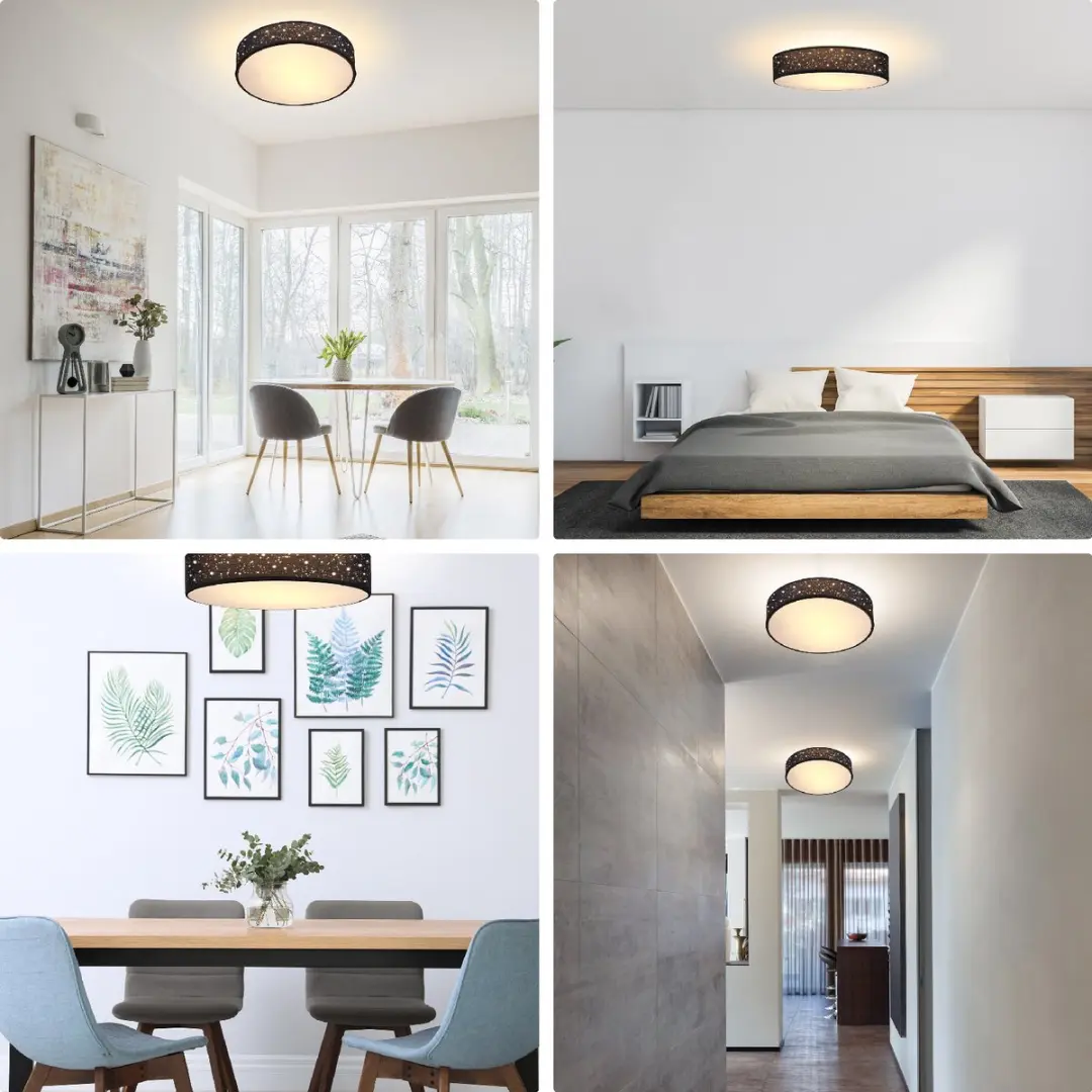 Monzana Sterrenhemel Plafondlamp 38cm - Zwart
