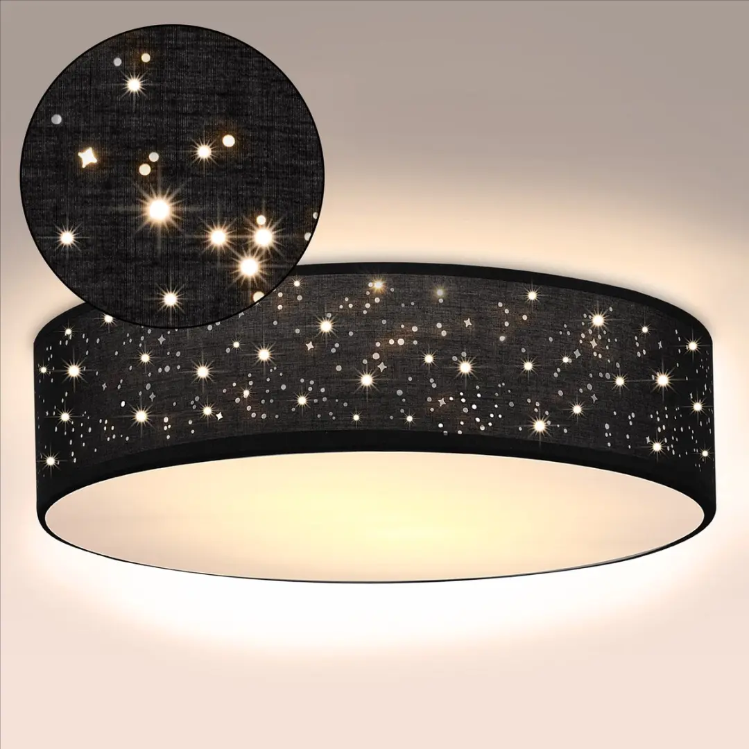 Monzana Sterrenhemel Plafondlamp 38cm - Zwart