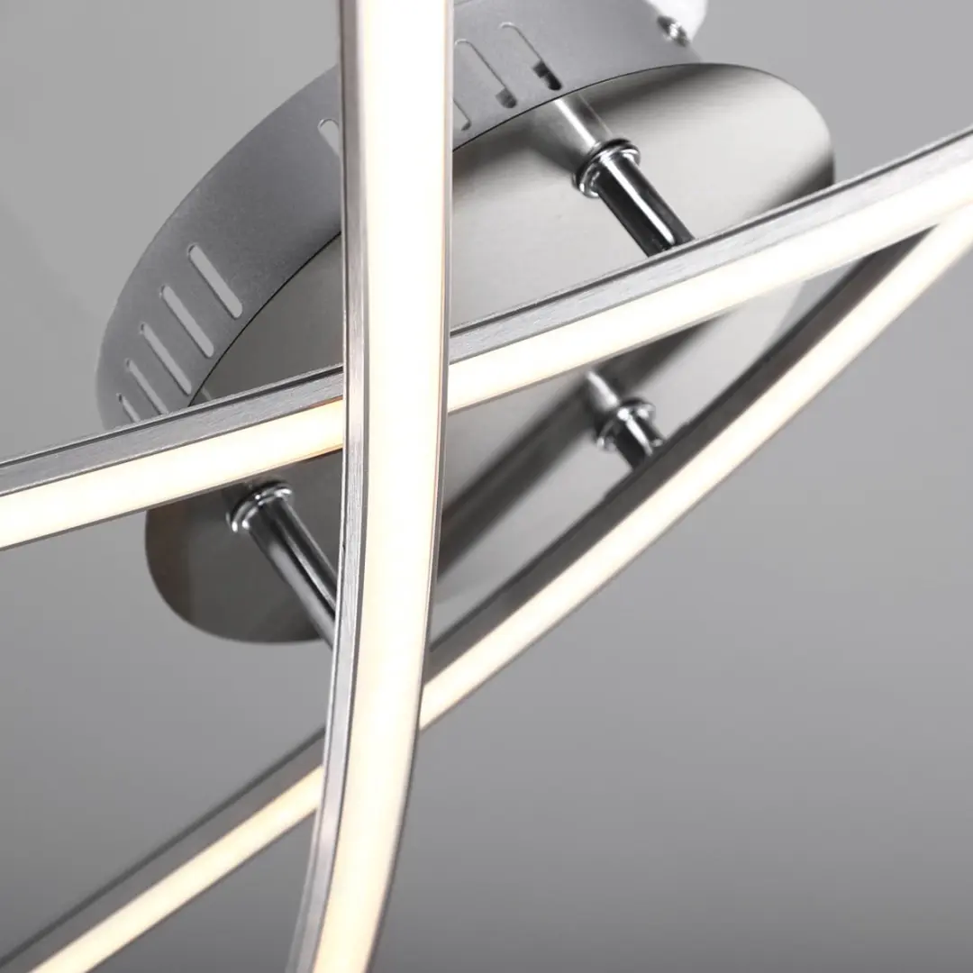 Monzana LED Plafondlamp Trekant - 3x15W - Satijn-nikkel