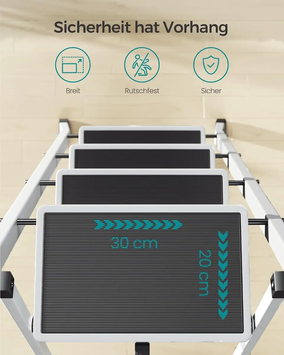 Songmics GSL004WZ01 Vouwladder 4 treden - 150 kg - Wit