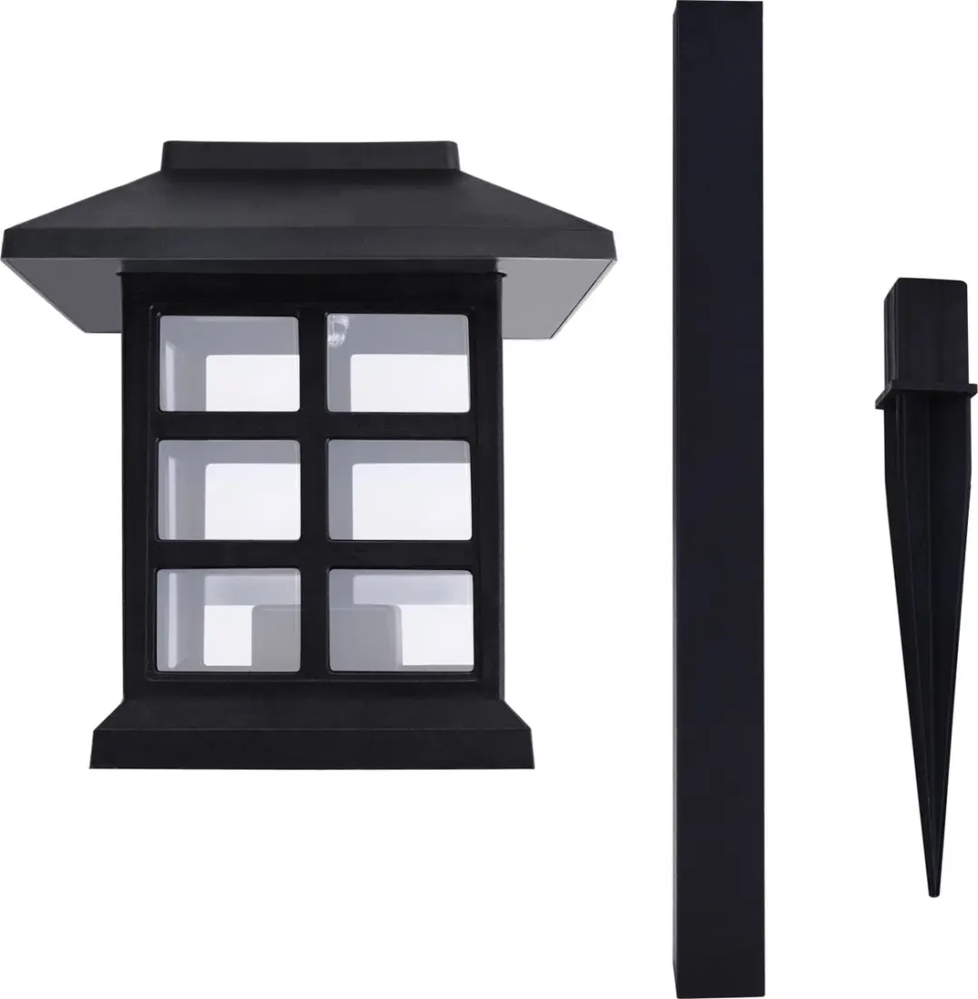 Monzana Tuinlamp Set 24 Zonne-energie - 6500K Zwart