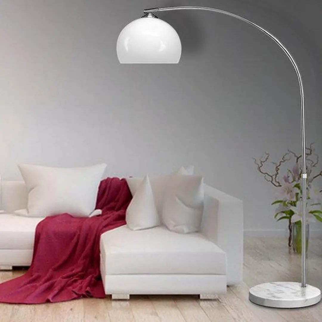 Monzana Retro Design Booglamp - Staande Vloerlamp 40W - Zilver