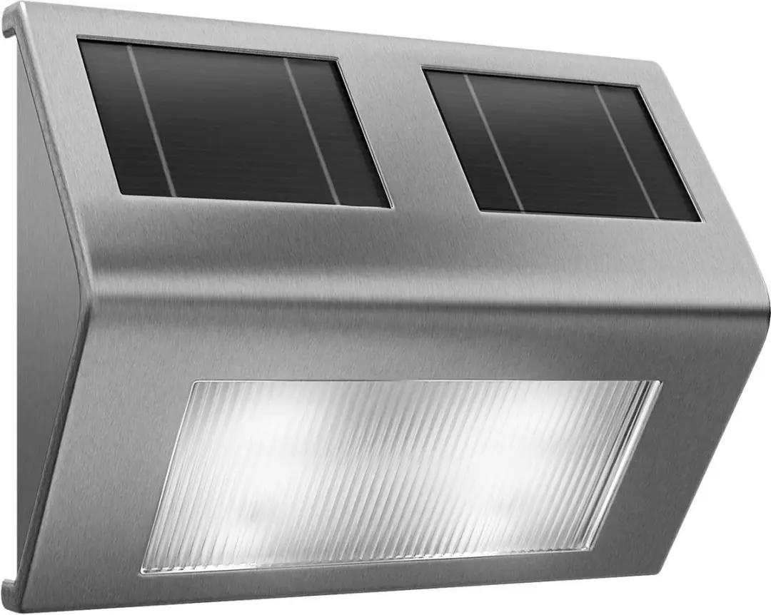 Monzana LED Zonne Wandlamp Edelstaal