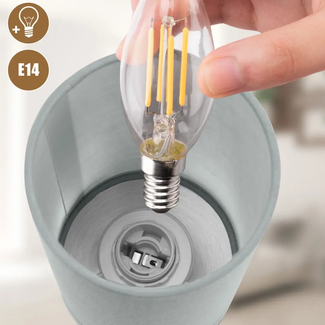 Monzana LED Tafellampen Set - 2x 15W Dimbaar - Grijs Nikkel