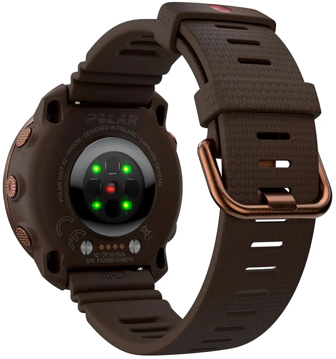 Polar Sport Horlogeband 22mm Siliconen Bruin
