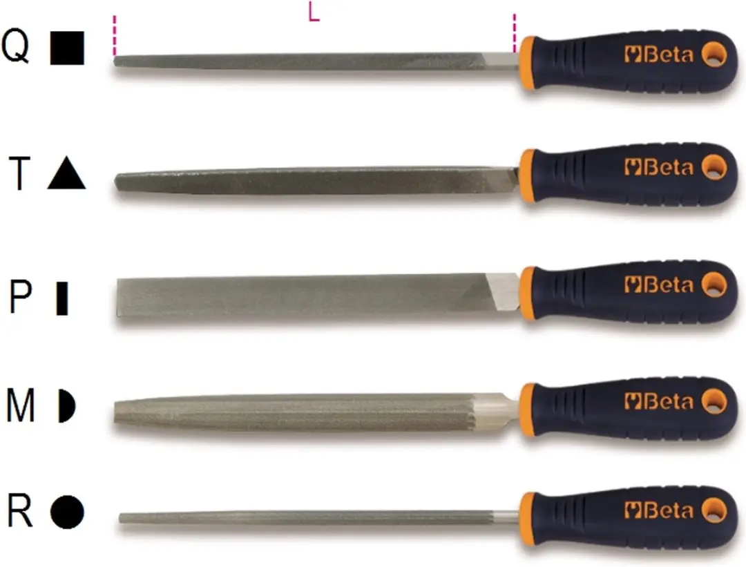 Beta Platte Rasp 250mm - Oranje/Zwart