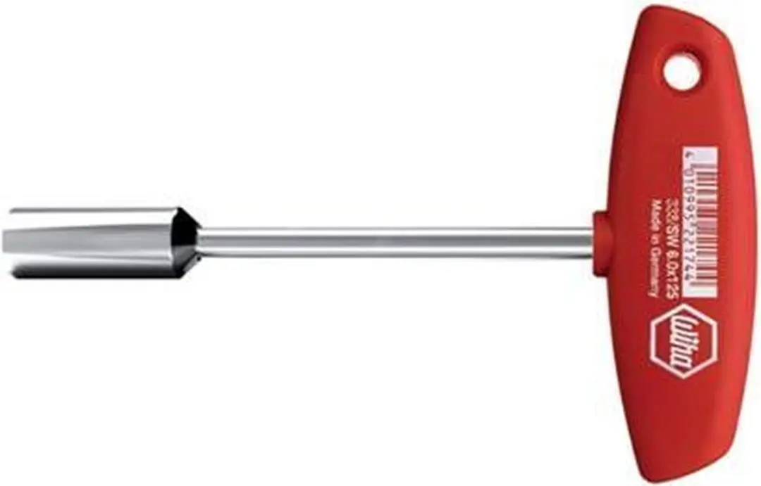 Wiha Dopsleutel 10 Vierkant - Rood/Zilver