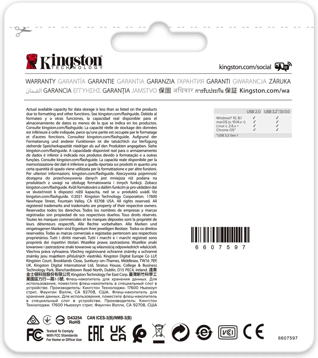 Kingston DataTraveler Exodia M DTXM/64GB USB-stick 64GB - Zwart/blauw