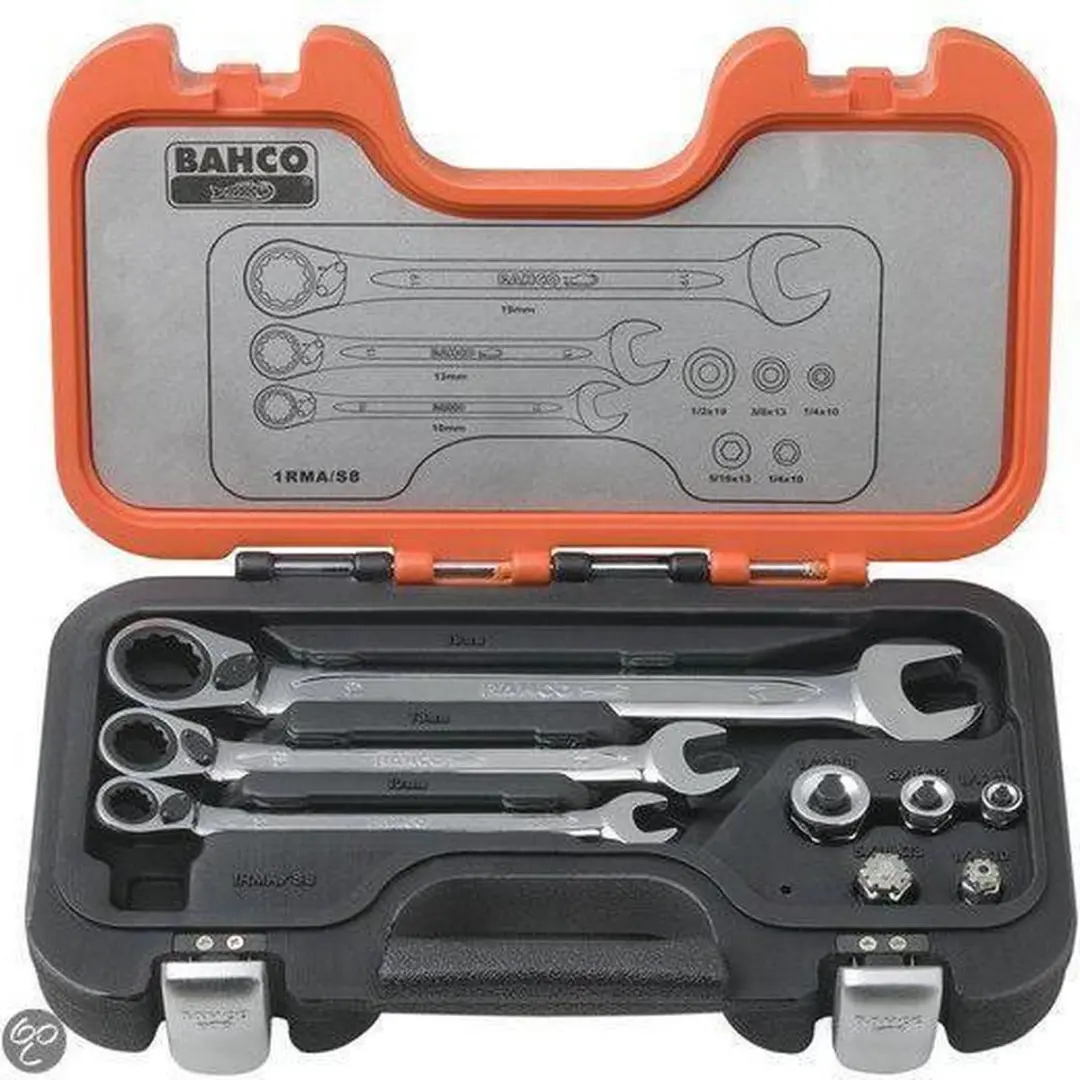 Bahco 1Rma/S8 Ringsleutel - 8 Stuks - Metrisch 10-19mm