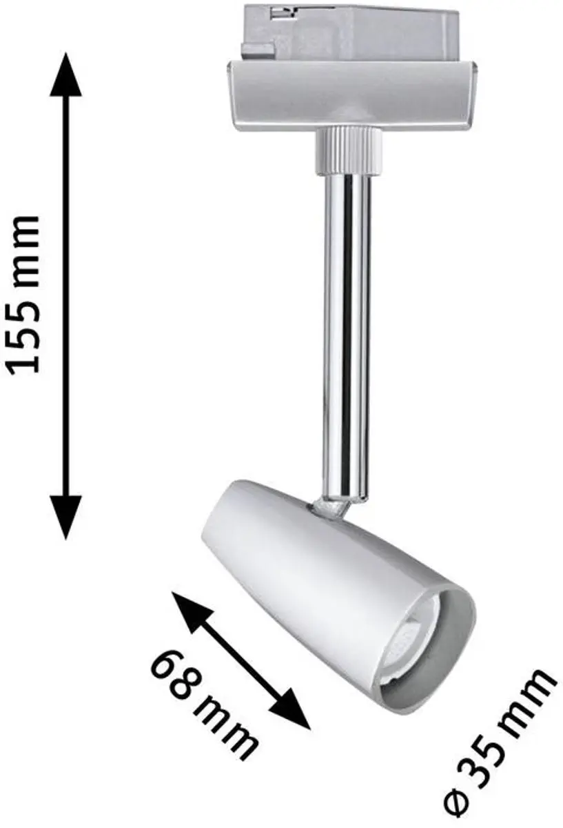 Paulmann Barelli URail GU10 LED 10W - Chroom
