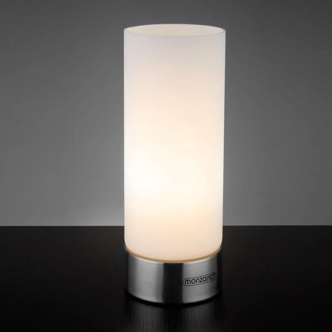 Monzana Lumo Tafellamp 2 Stuks - Touch Dimbaar - Satijn Nikkel