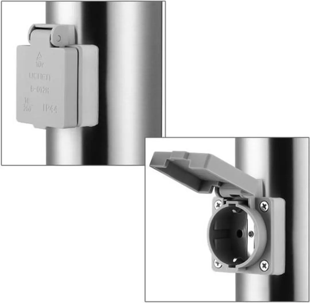 Monzana Buitenlamp RVS E27 IP44 - Zilver