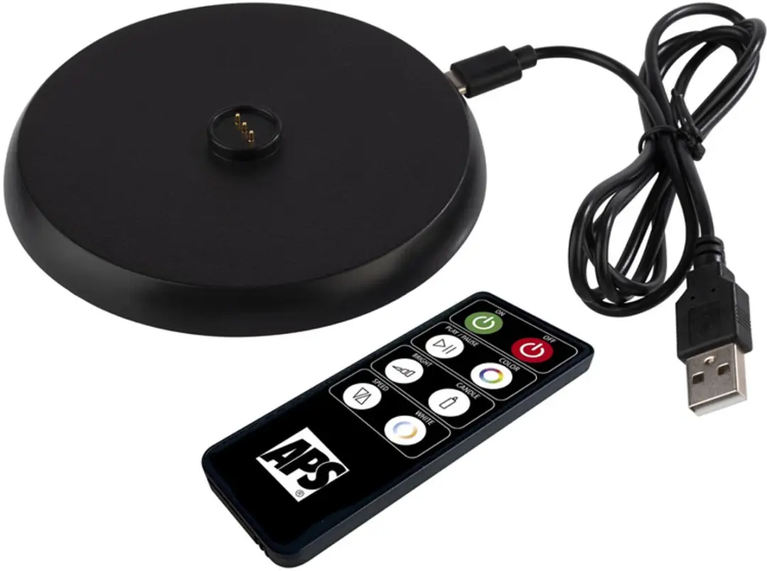 APS Anton Oplaadbare LED Tafellamp - 12cm - Zwart
