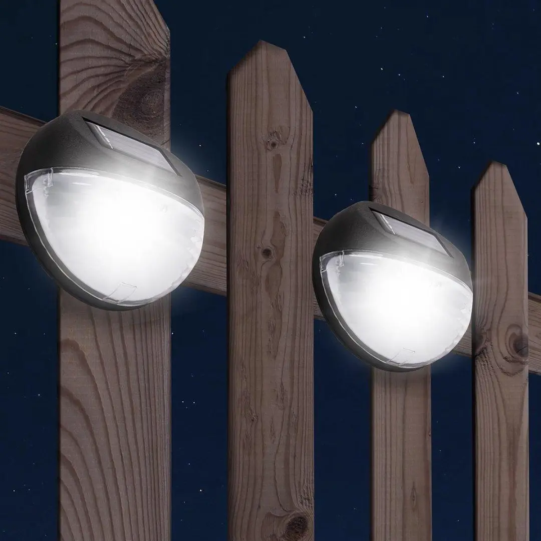 Monzana Zonne-energie Tuinverlichting Set 6 Stuks - 12 Lichtpunten - 15cm - Wit