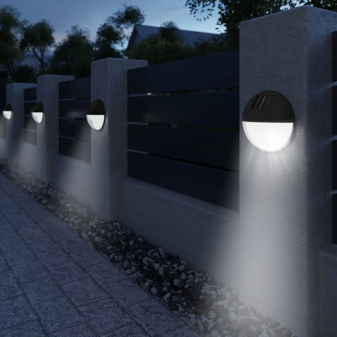 Monzana Zonne-energie Tuinverlichting Set 6 Stuks - 12 Lichtpunten - 15cm - Wit