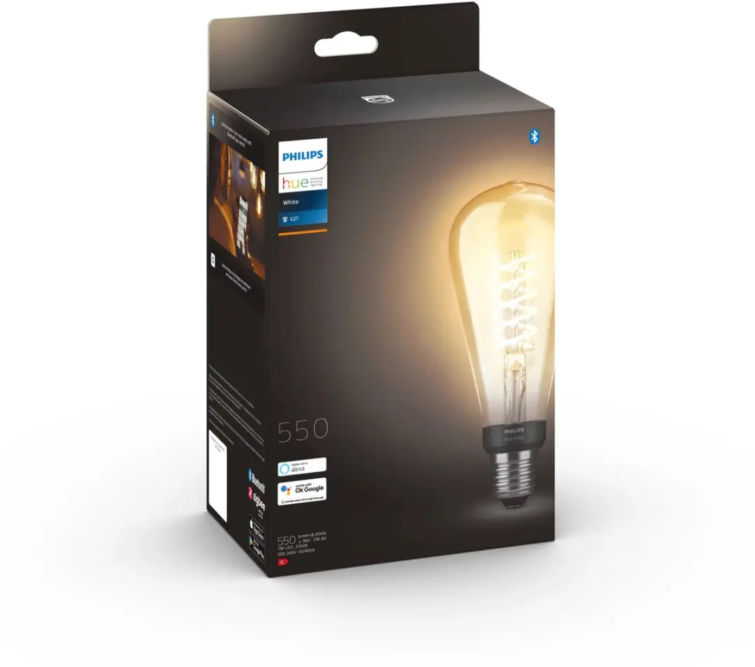 Philips Hue Filament ST72 E27 - 7W - Amber - 2100K