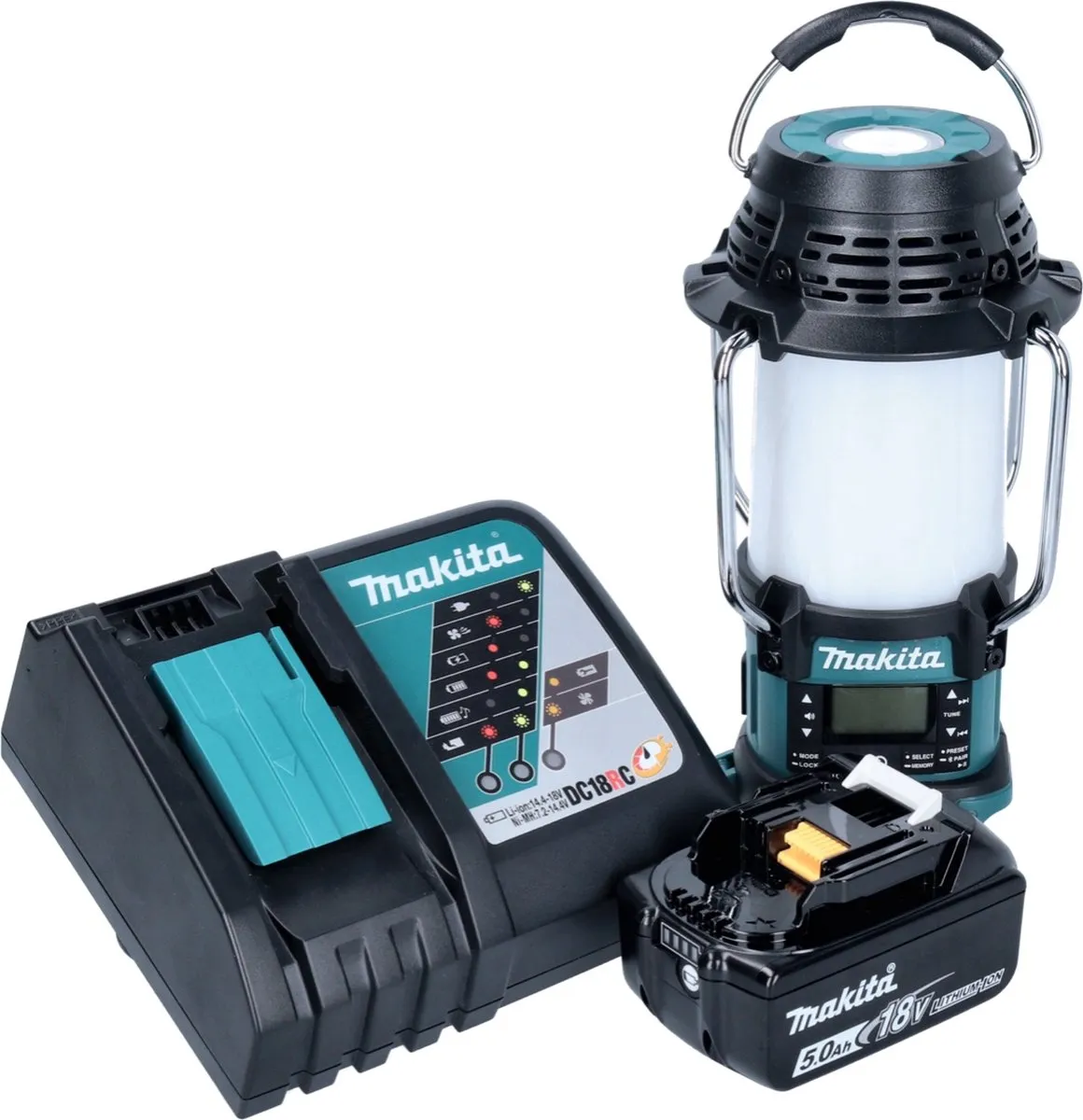 Makita DMR 056 RT1 Draadloze Radio 18V - 5.0Ah Accu - IP65 - afbeelding 2 van 5