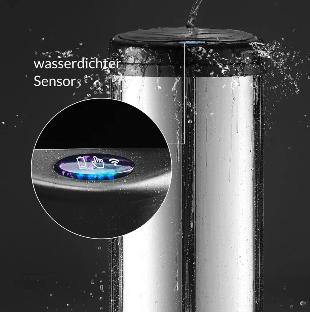 Monzana Automatische Prullenbak 30L - Sensor Zilver