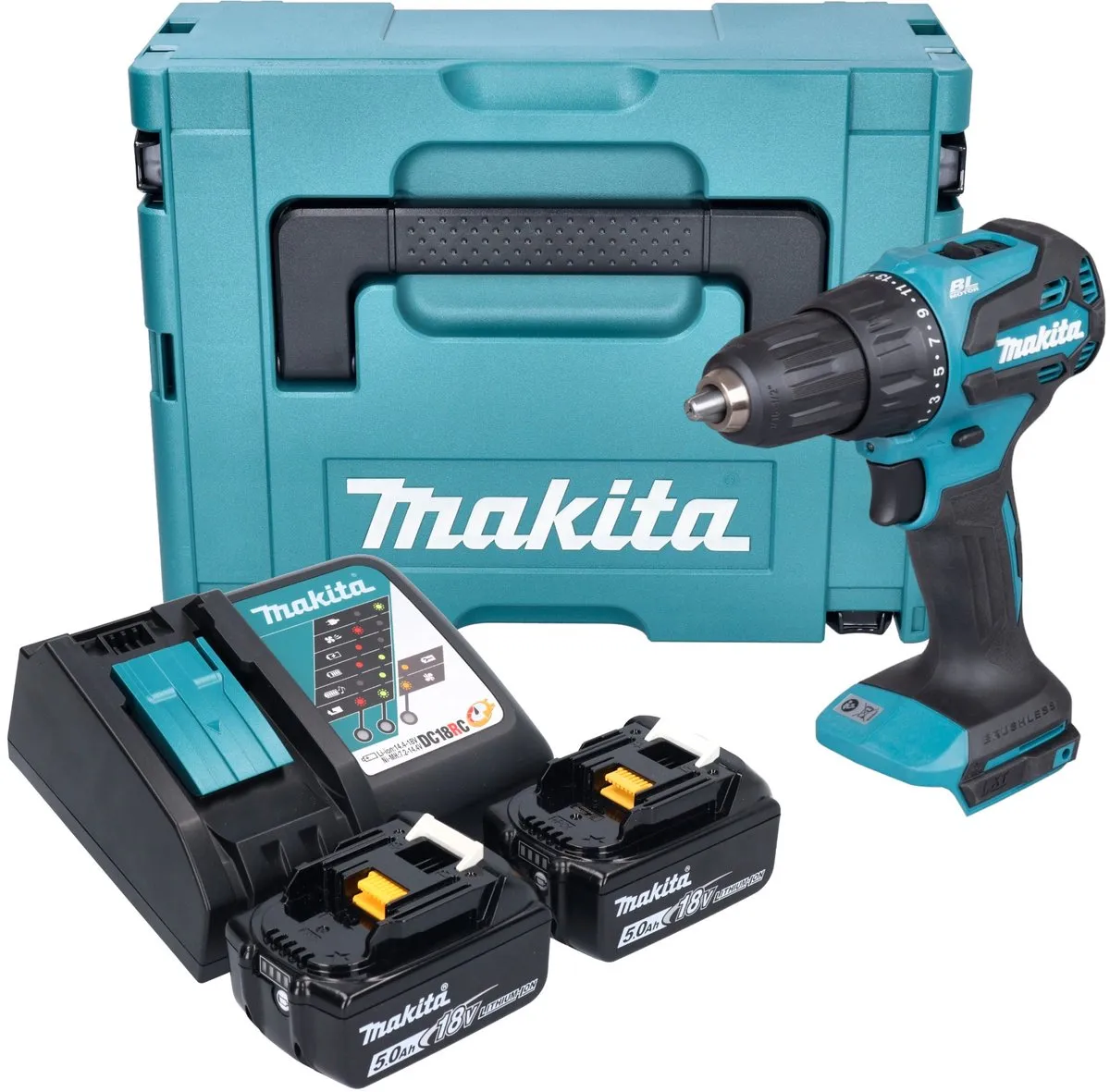 Makita DHP-490RTJ Klopboormachine 18V 65Nm