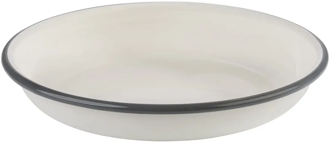 APS Diep Bord 98670 - 2 Stuks - Ø22cm - Ivoorwit met grijze rand