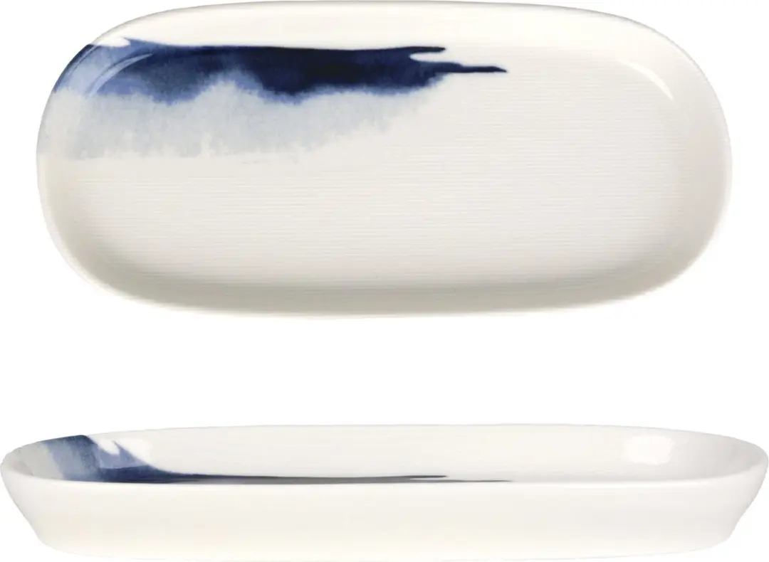 Bonna Blue Wave Serveerschaal - Porselein 21cm - 2 Stuks