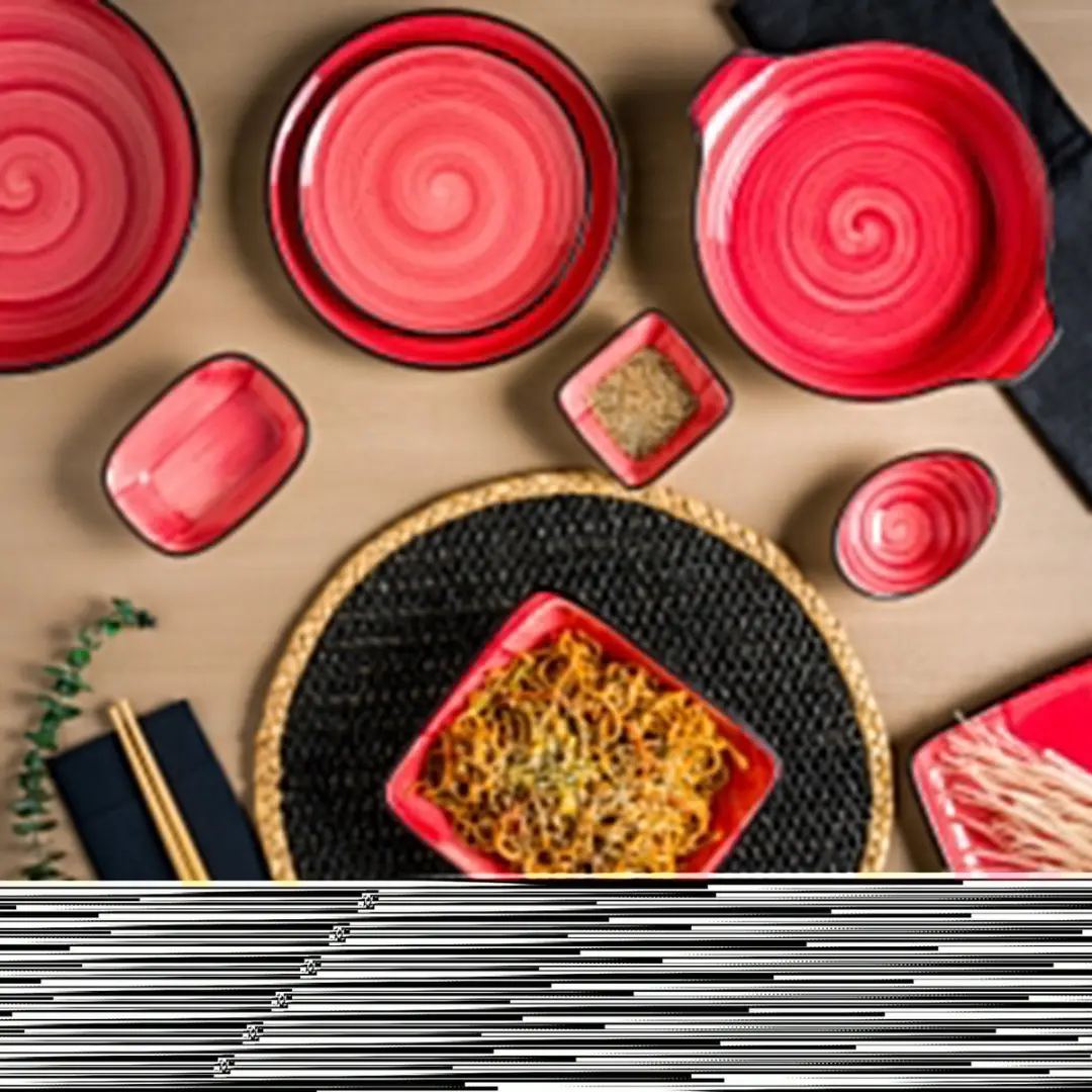 Bonna Aura Passion Pizzaborden - Porselein 32cm - 2 Stuks - Rood