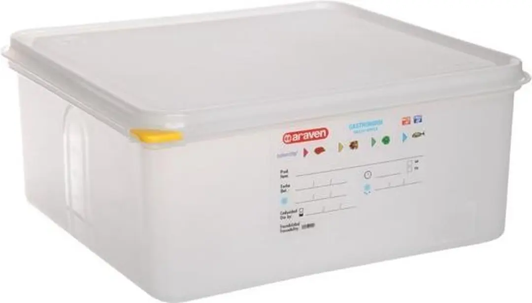 Araven Vershouddoos Herm. GN2-3 13,5L - 15cm - Transparant