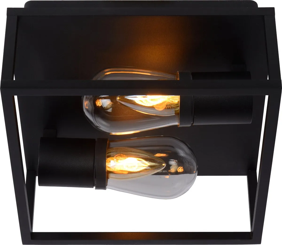 Lucide CARLYN Plafondlamp Badkamer 2xE14 - IP54 - Zwart