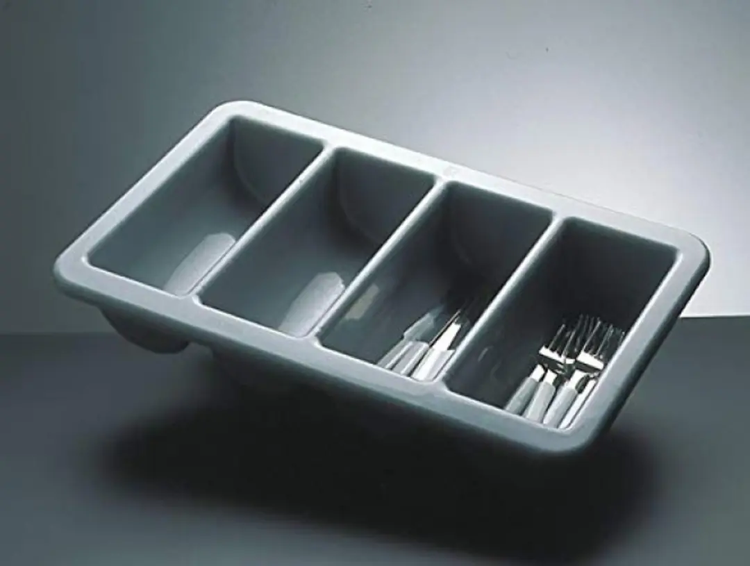 APS Bestekhouder GN 1/1 32,5x53cm - 4 Vakken - Grijs