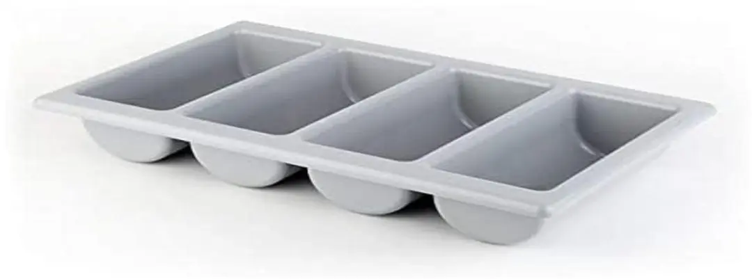 APS Bestekhouder GN 1/1 32,5x53cm - 4 Vakken - Grijs