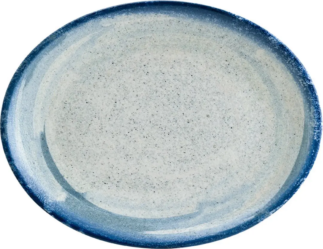 Bonna Harena Serveerschaal Porselein - 36x28cm - Blauw - 2 Stuks