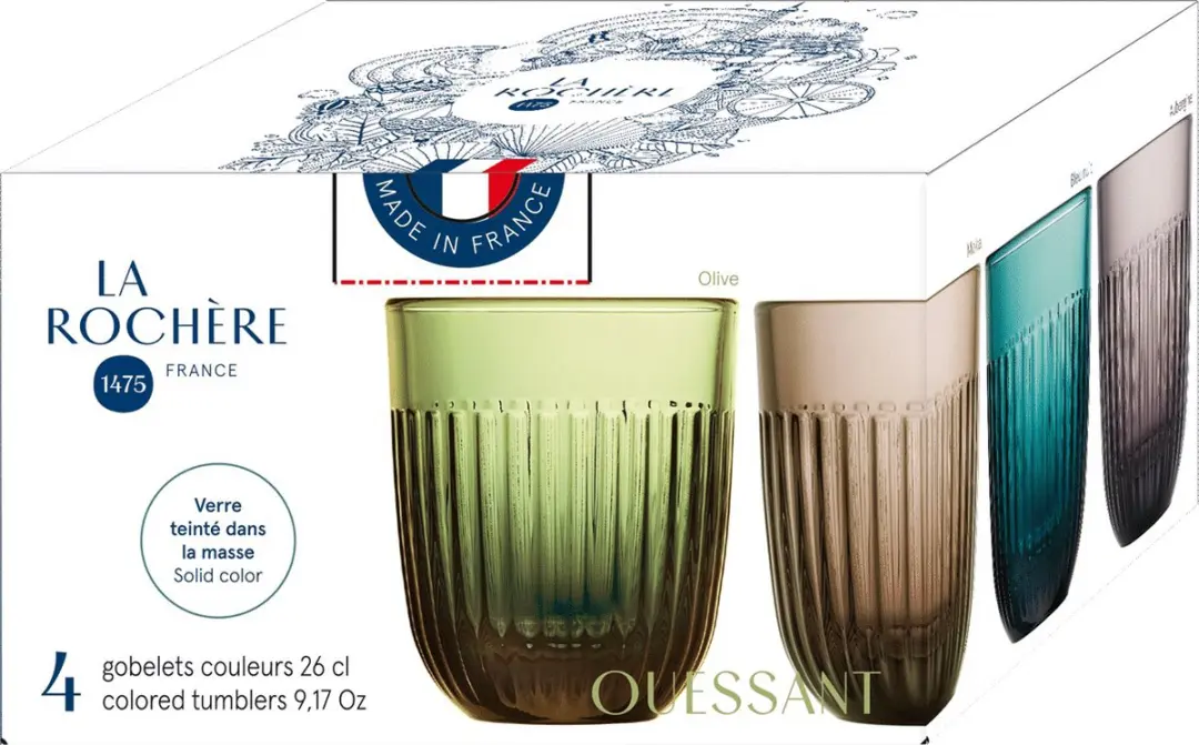 La Rochère Ouessant Tumbler 26cl - 4 Stuks (Assorti)
