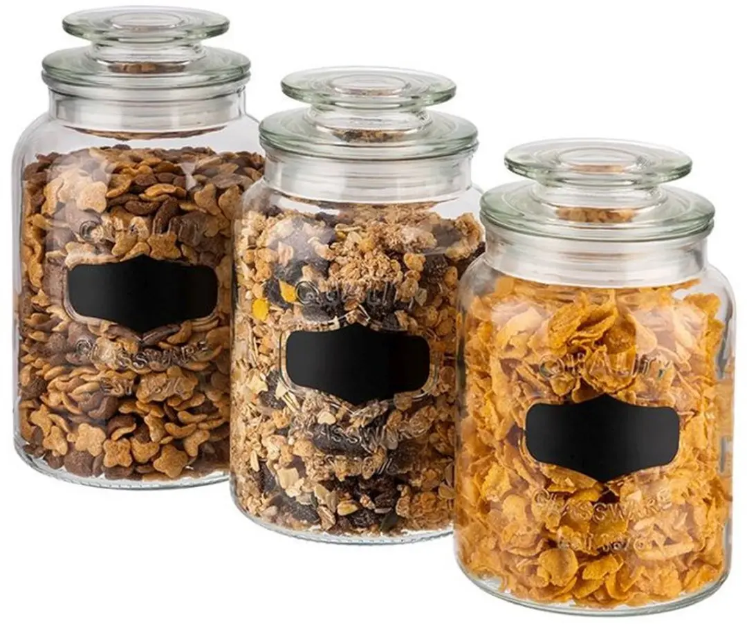 APS Voorraadpot 1.2L Transparant - Set van 2