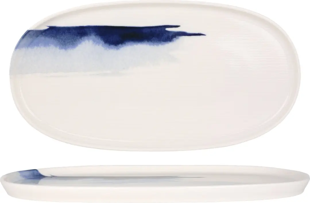 Bonna Blue Wave Serveerschaal Porselein - 30cm - 2 Stuks