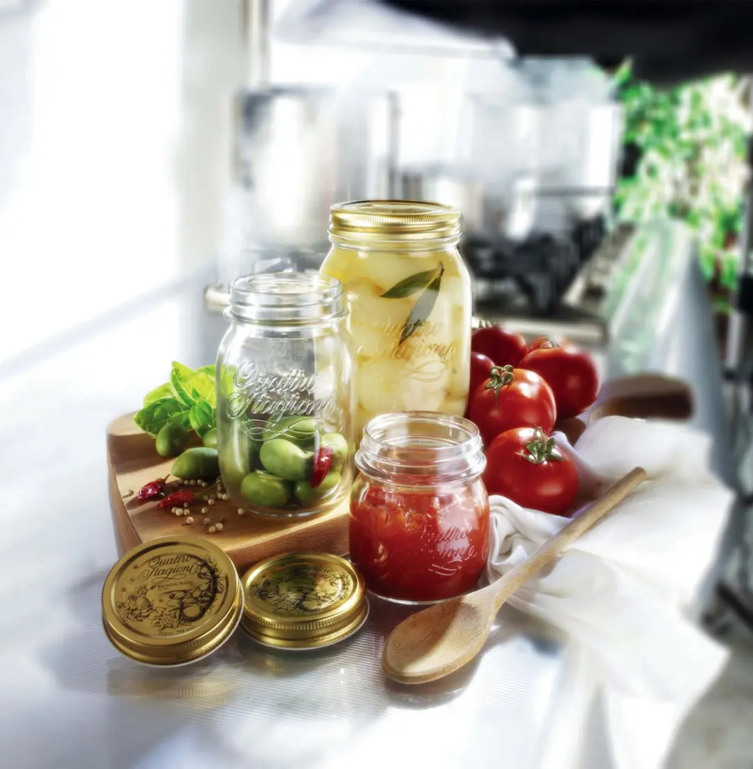 Bormioli Rocco Keukenvoorraadpotten Glas 1L - 6-delig