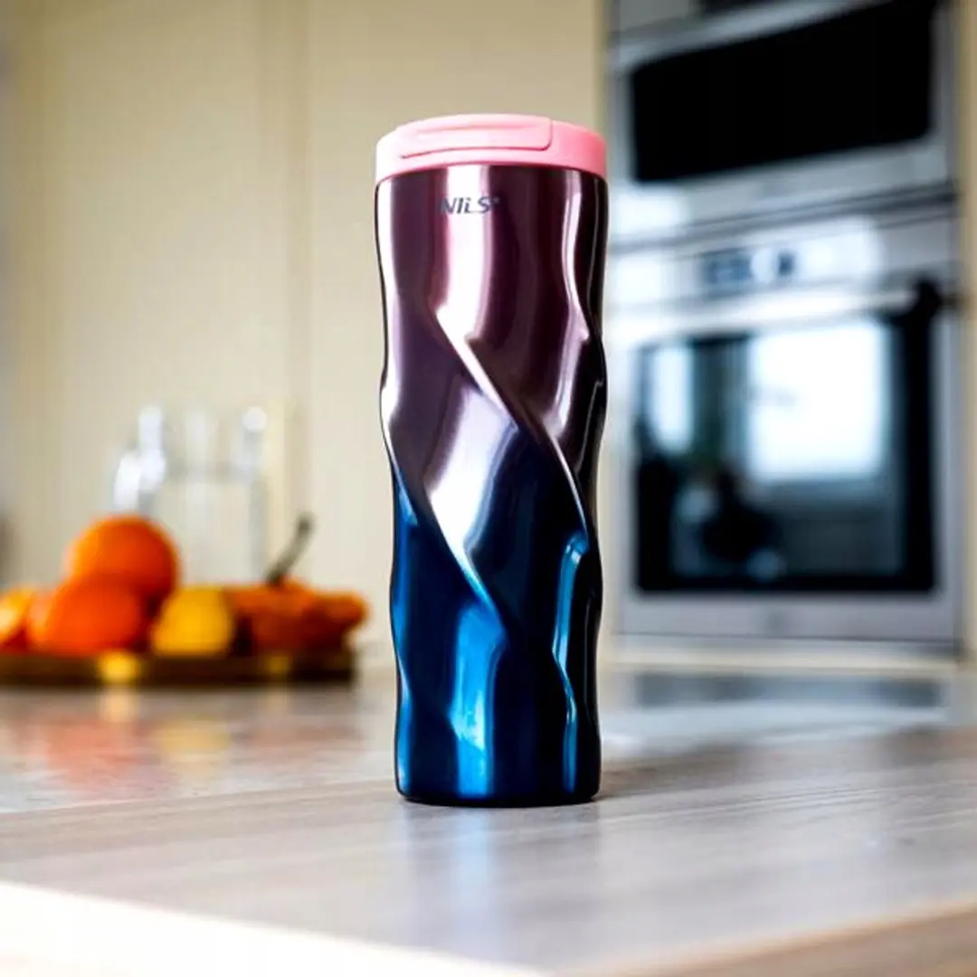 Nils Thermosbeker 450ml - Roze - Dubbelwandig