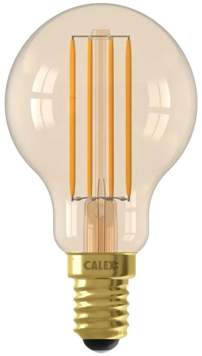 Calex Slimme LED Filamentlamp E14 - 4,9W - Warm Wit 1800K - Goud
