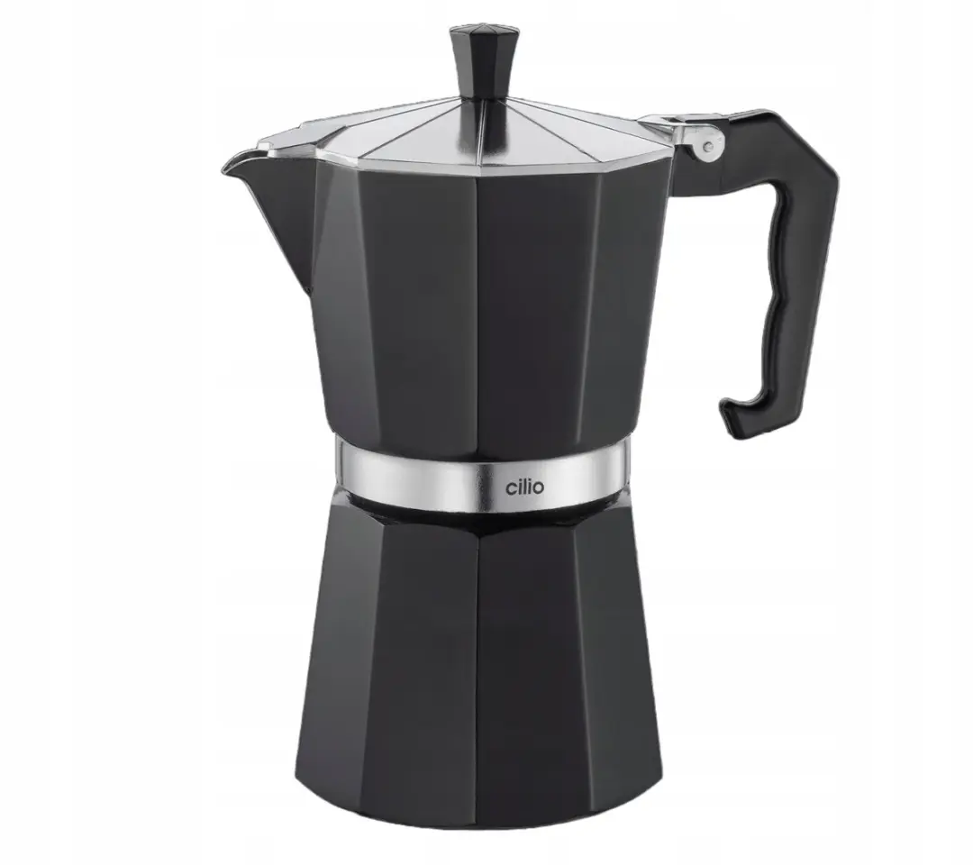 Cilio Classico Aluminium Koffiezetter 6 Kopjes - Zwart