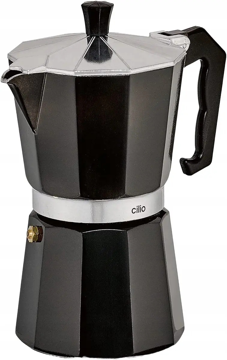 Cilio Classico Aluminium Koffiezetter 6 Kopjes - Zwart